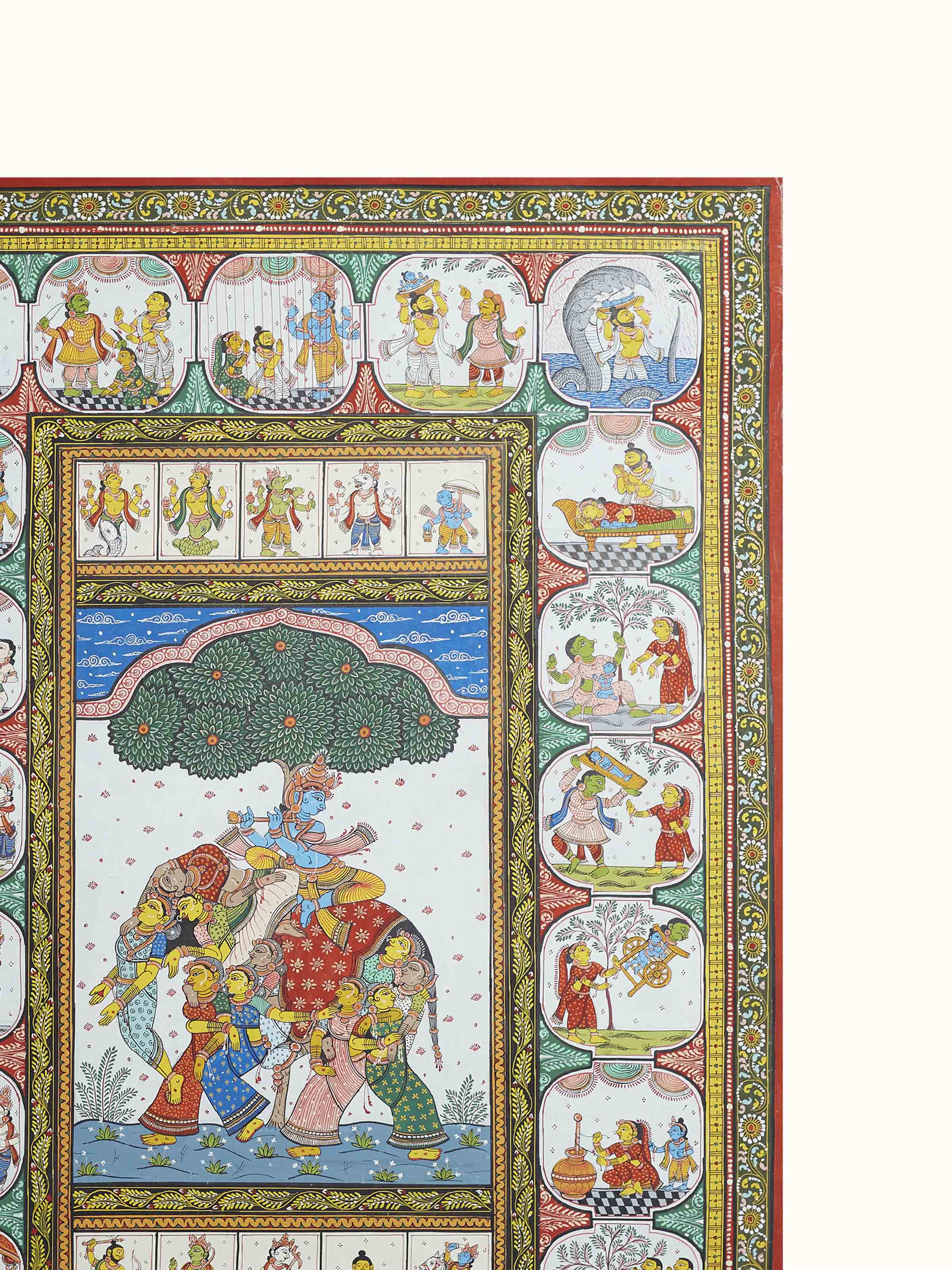Krishna Leela Patachitra Painting