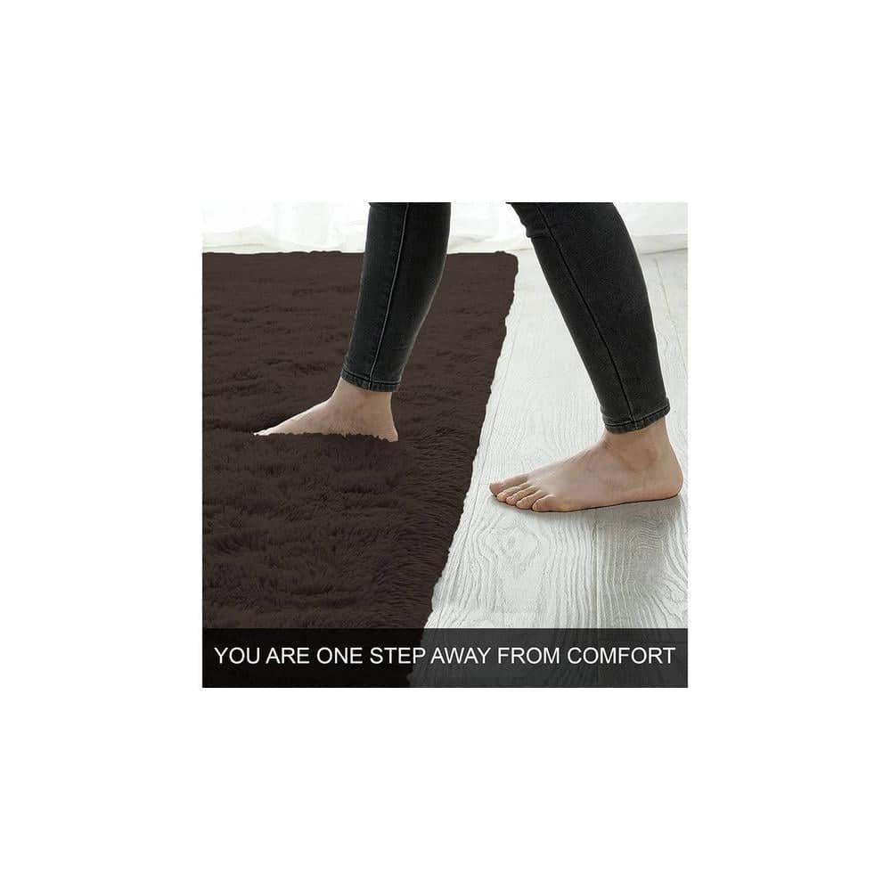 Bath Mat Rabbit Fur 1000 GSM Bathroom Door Mats Anti Skid Water Absorbent Easy Machine Washable Marino Rug for Entrance