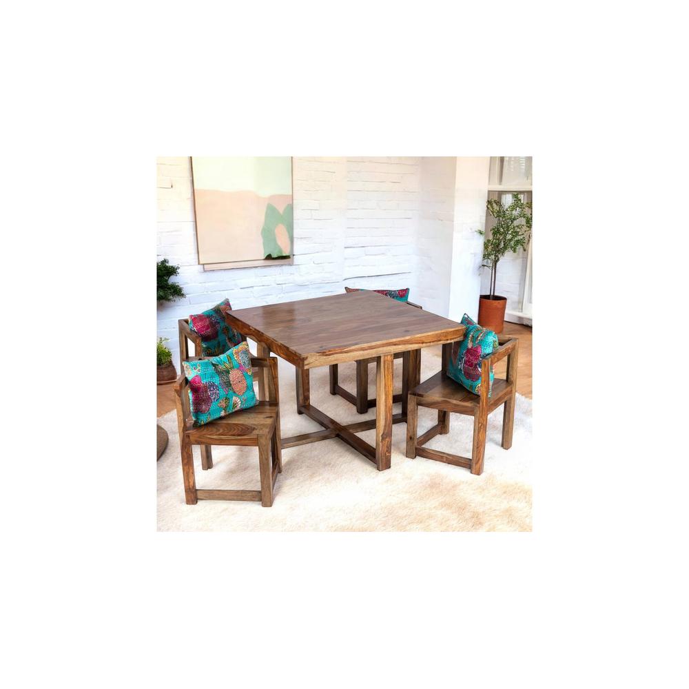 Kingston Sheesham Wood Accent 4 Seater Dining Table