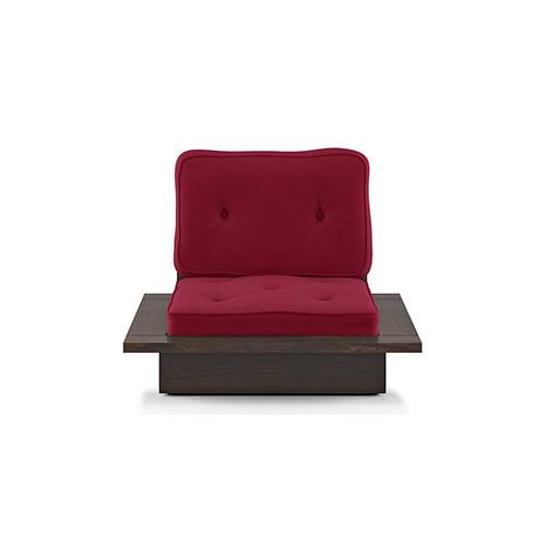 Ankara 1 Seater Wooden Sofa (Raspberry)