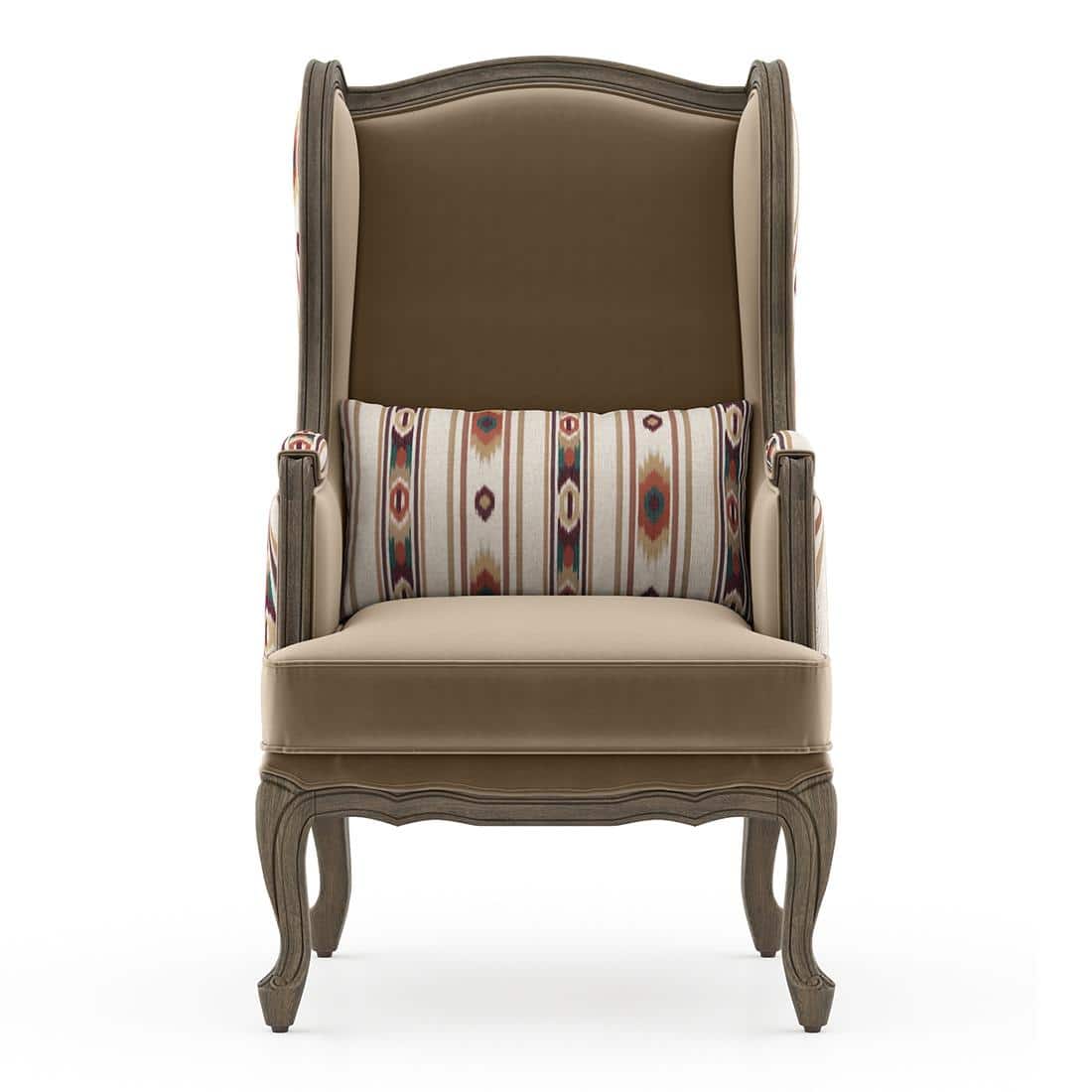 Serai Lounge Chair in Sunset Ikat Stripes Colour