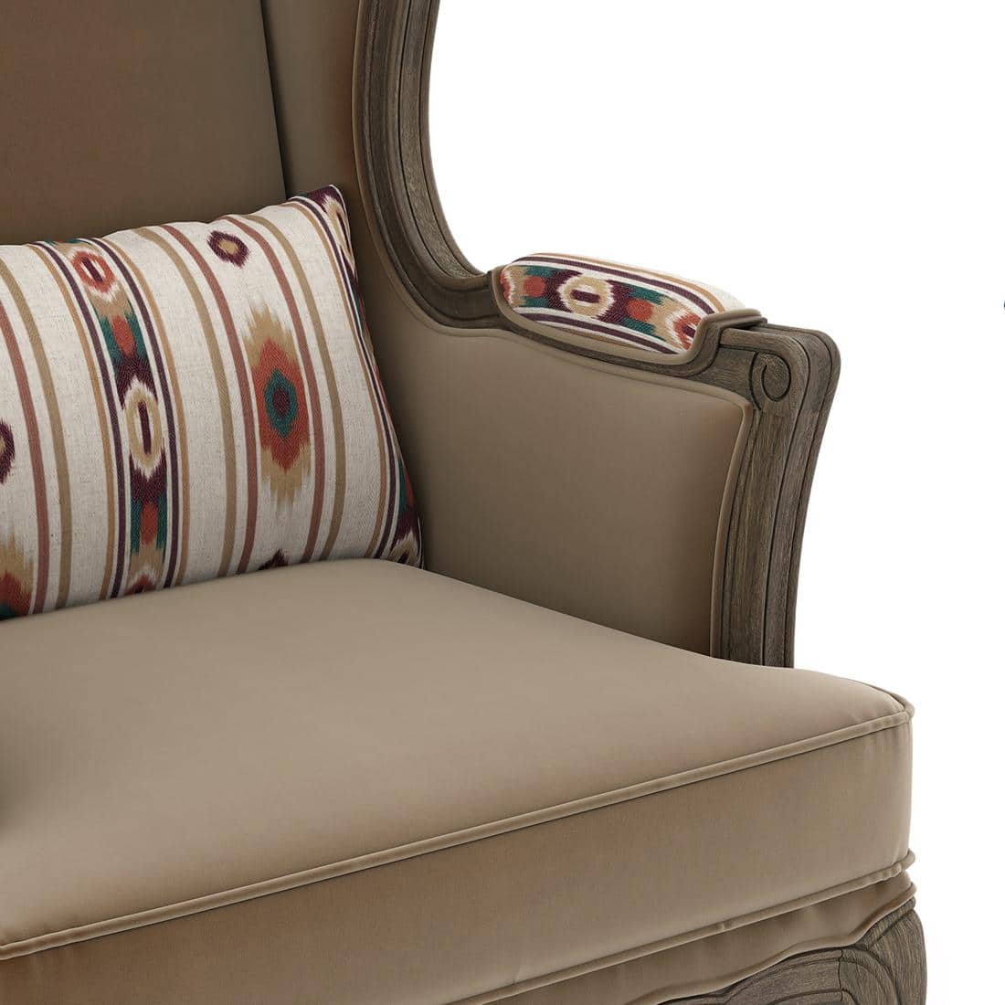 Serai Lounge Chair in Sunset Ikat Stripes Colour