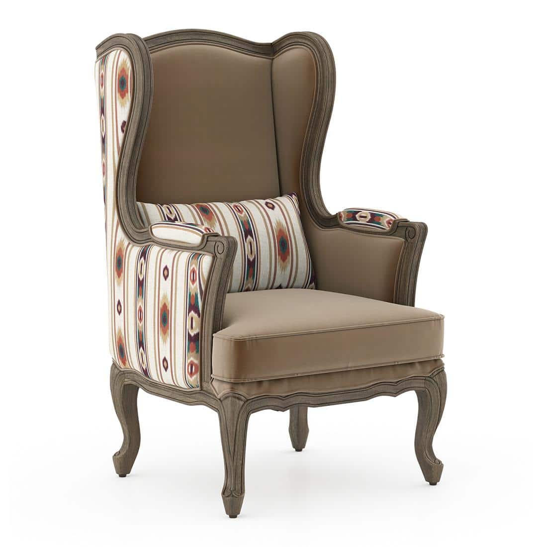 Serai Lounge Chair in Sunset Ikat Stripes Colour