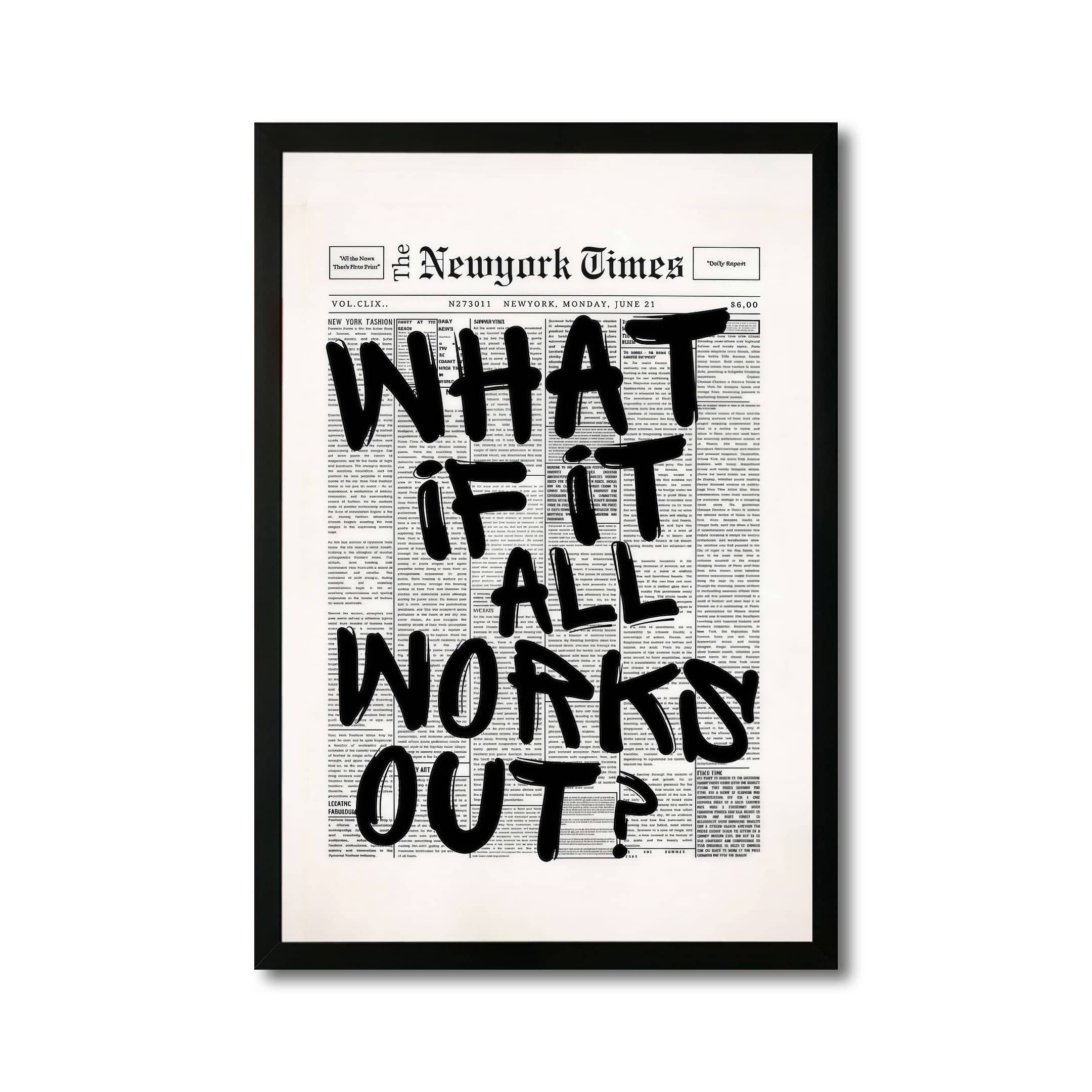 The Castle Decor What If It All Works Out Motivational Wall Art 8x12 Inch - The Castle Decor