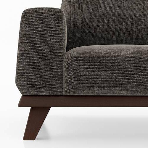 Granada Premium 1 Seater Fabric Sofa in Smoke Colour