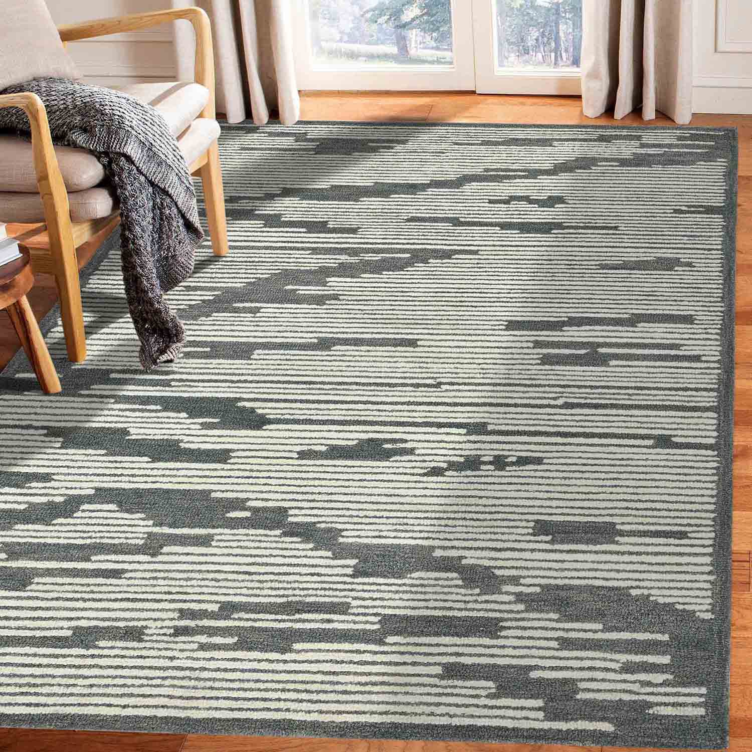 Glencoe Modern Design Wool Hand-Tufted Carpet
