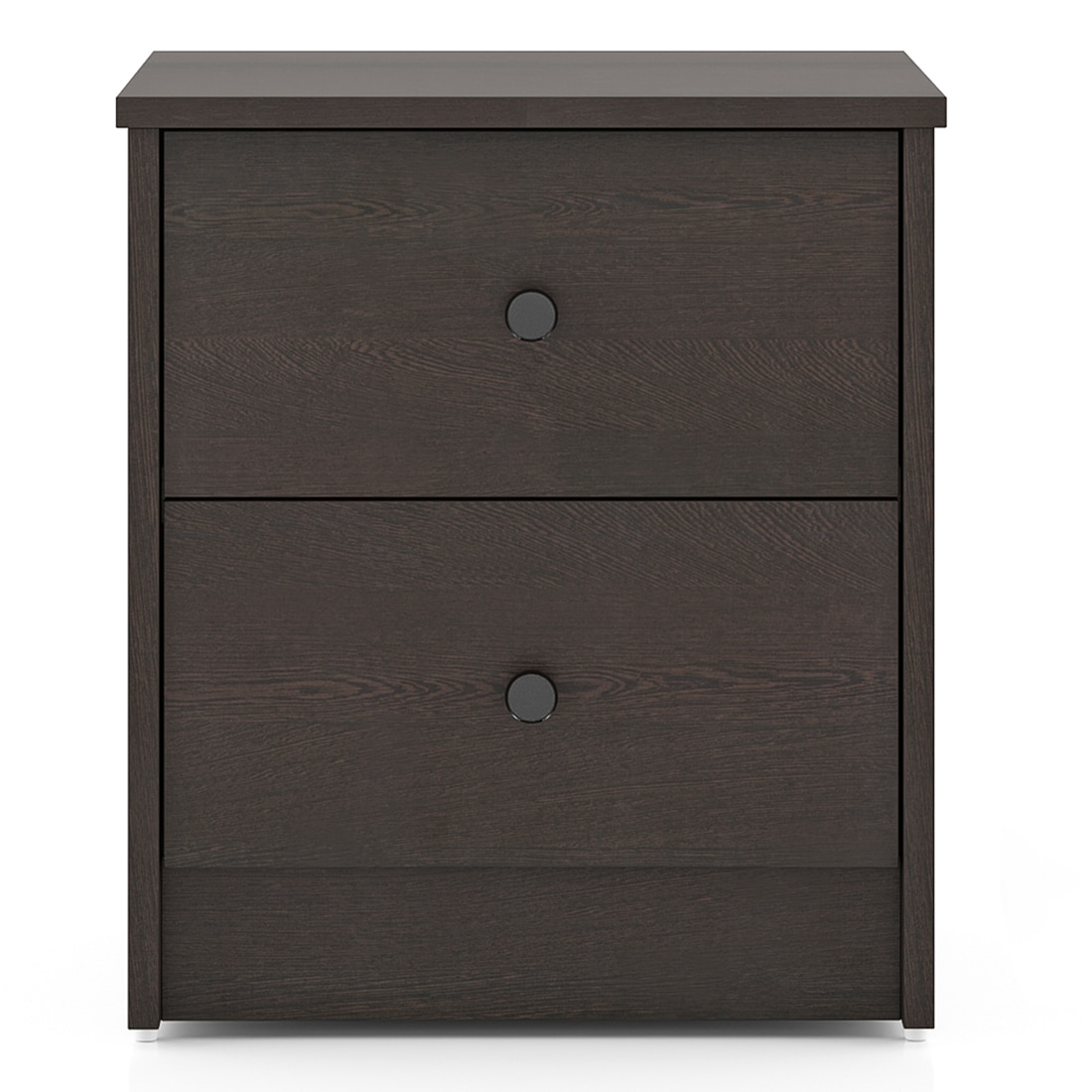 Hazel Engineered Wood Bedside Table in Dark Wenge Finish