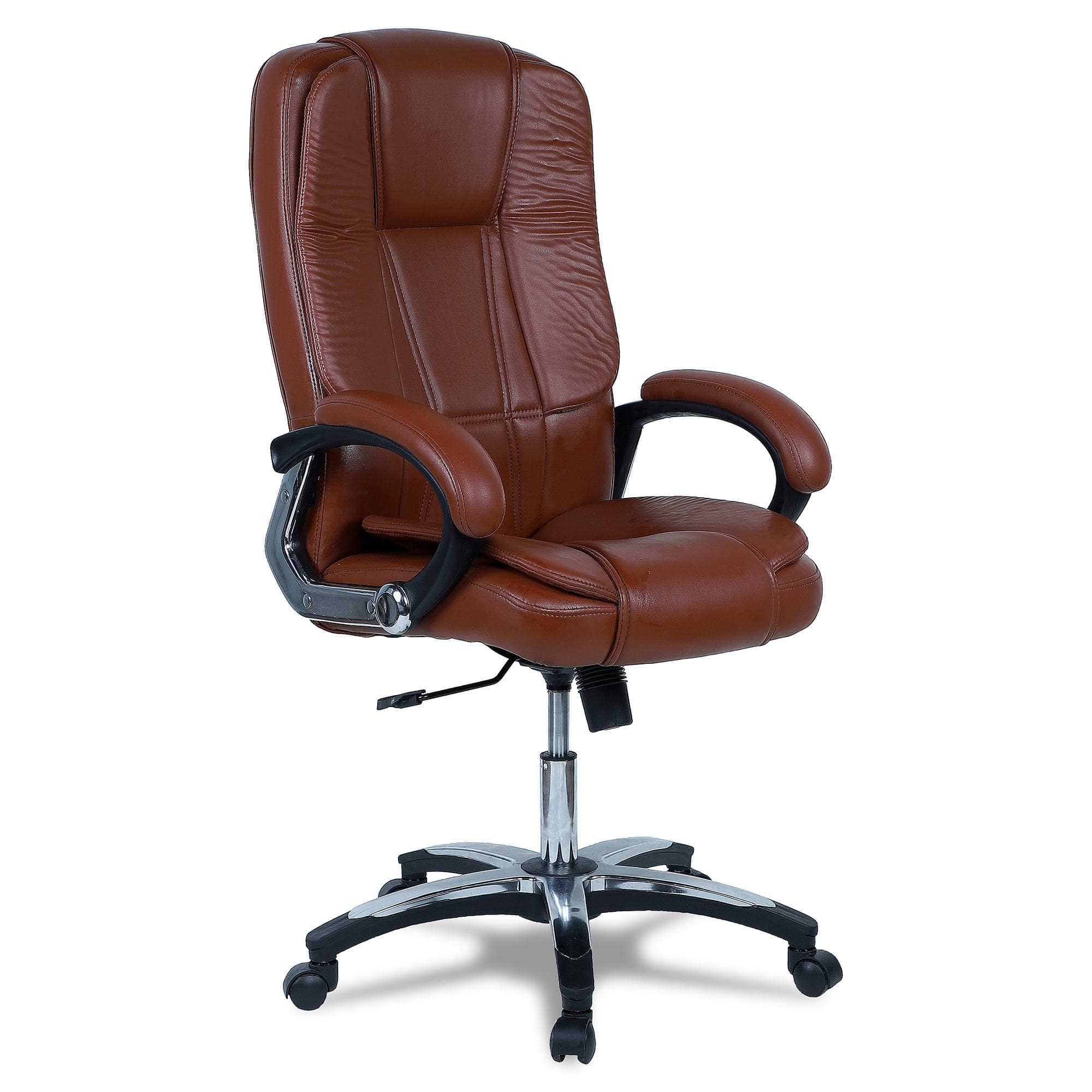 Pleash High Back Executive Chair in Ten Brown Colour