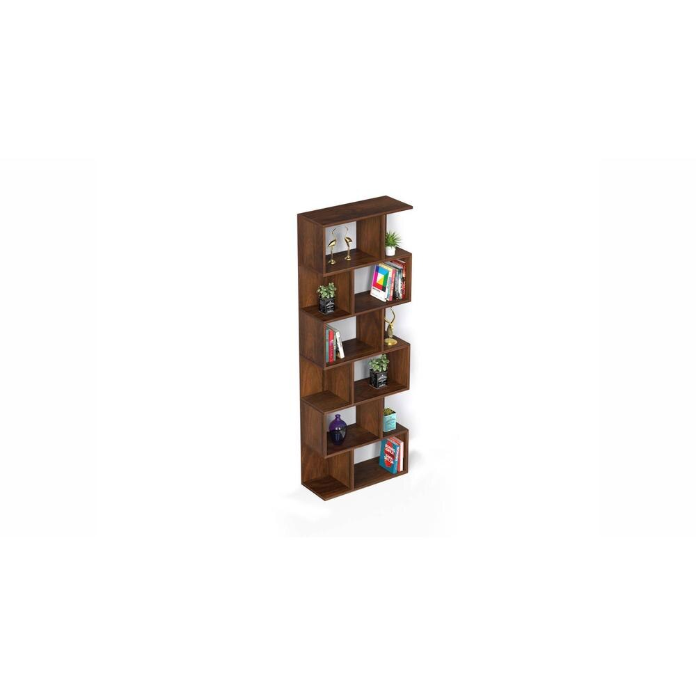 Crosbon Engineered Wood Bookshelf in Brown Maple