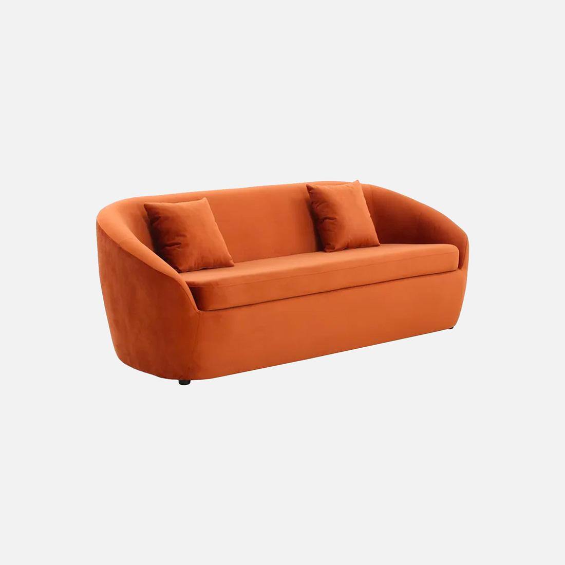 Davis Fabric Sofa (Orange)