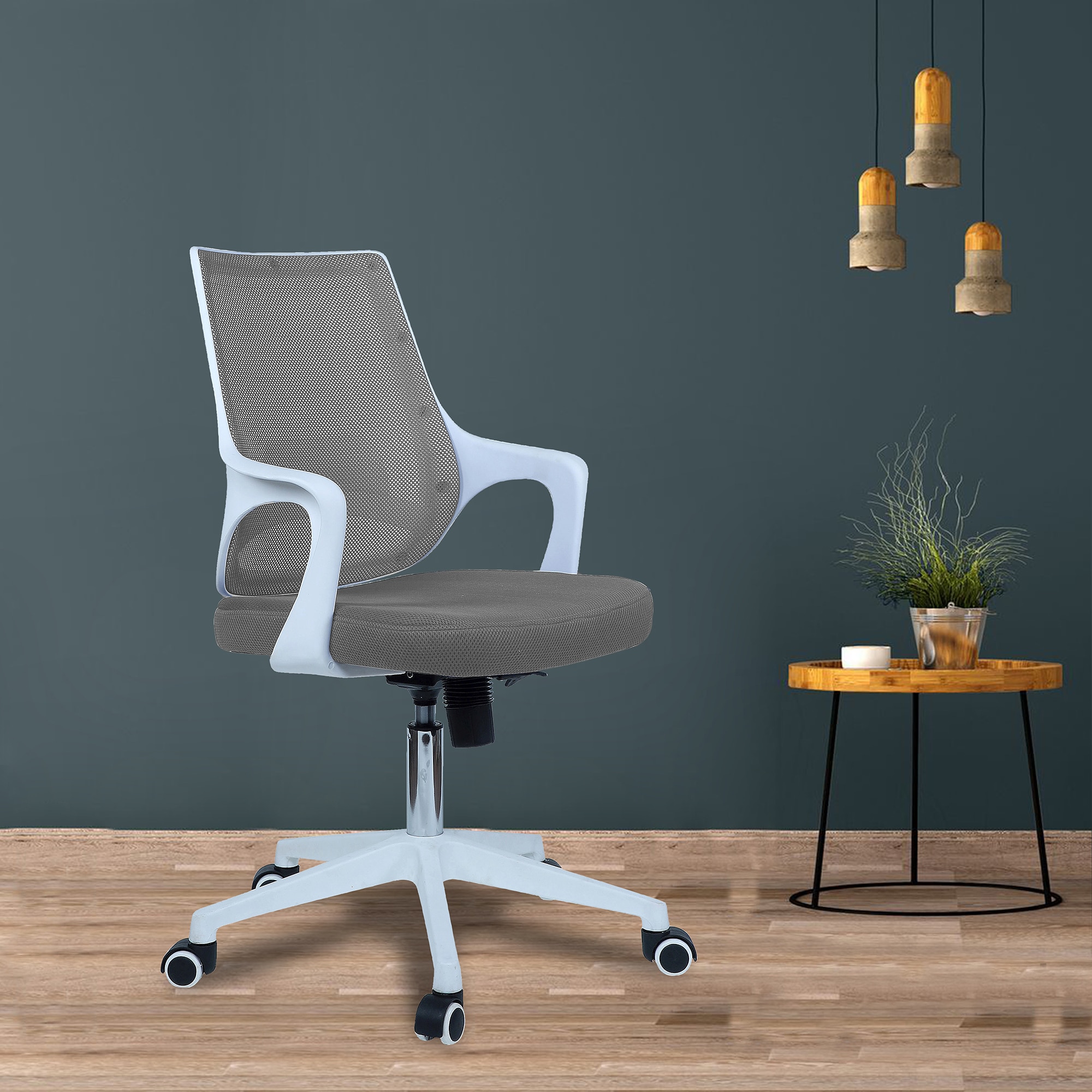 Xeanea Mid Back Ergonomic Chair in Grey Colour - Furniturstation
