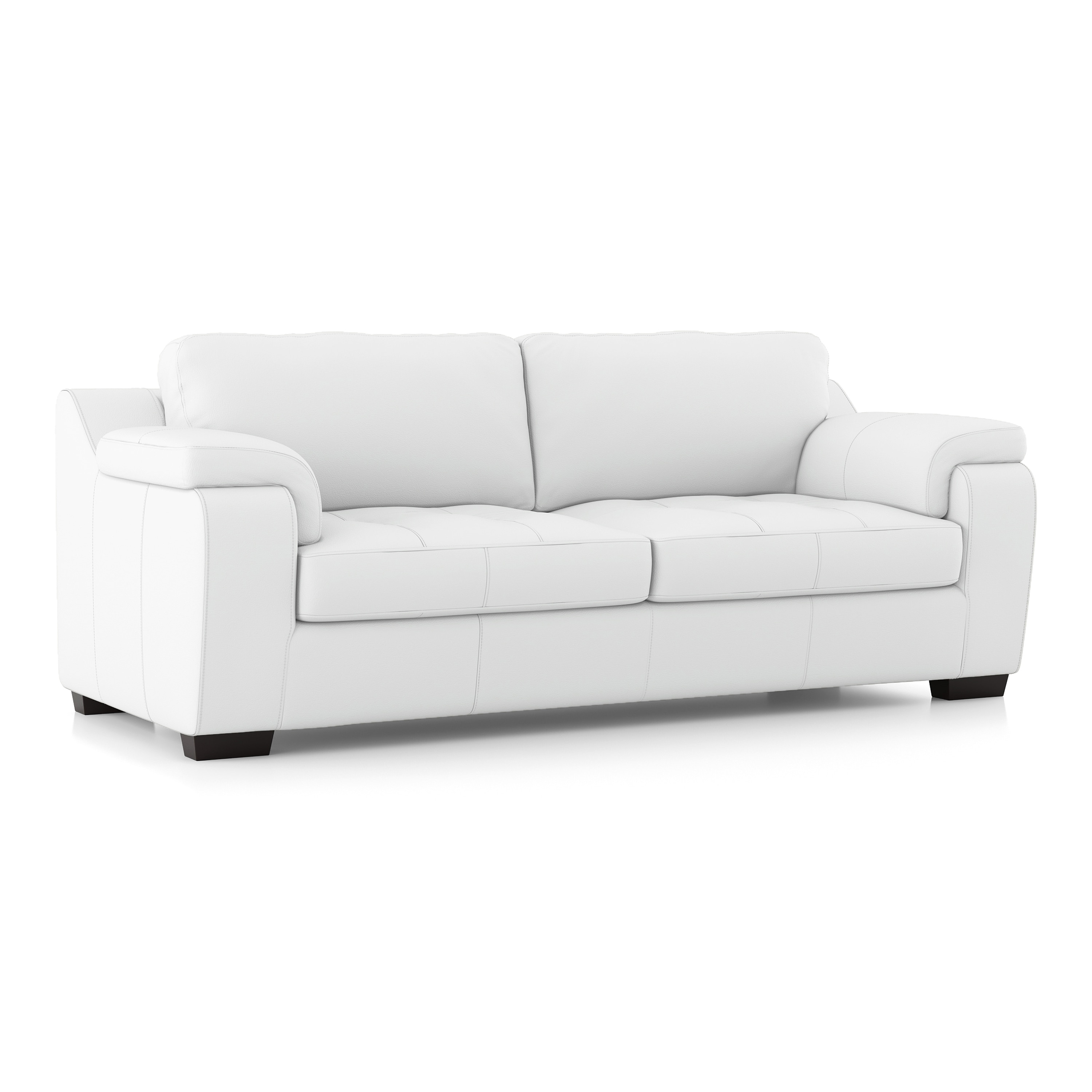 Trissino 3 Seater Premium Italian Leather Sofa In Polaris