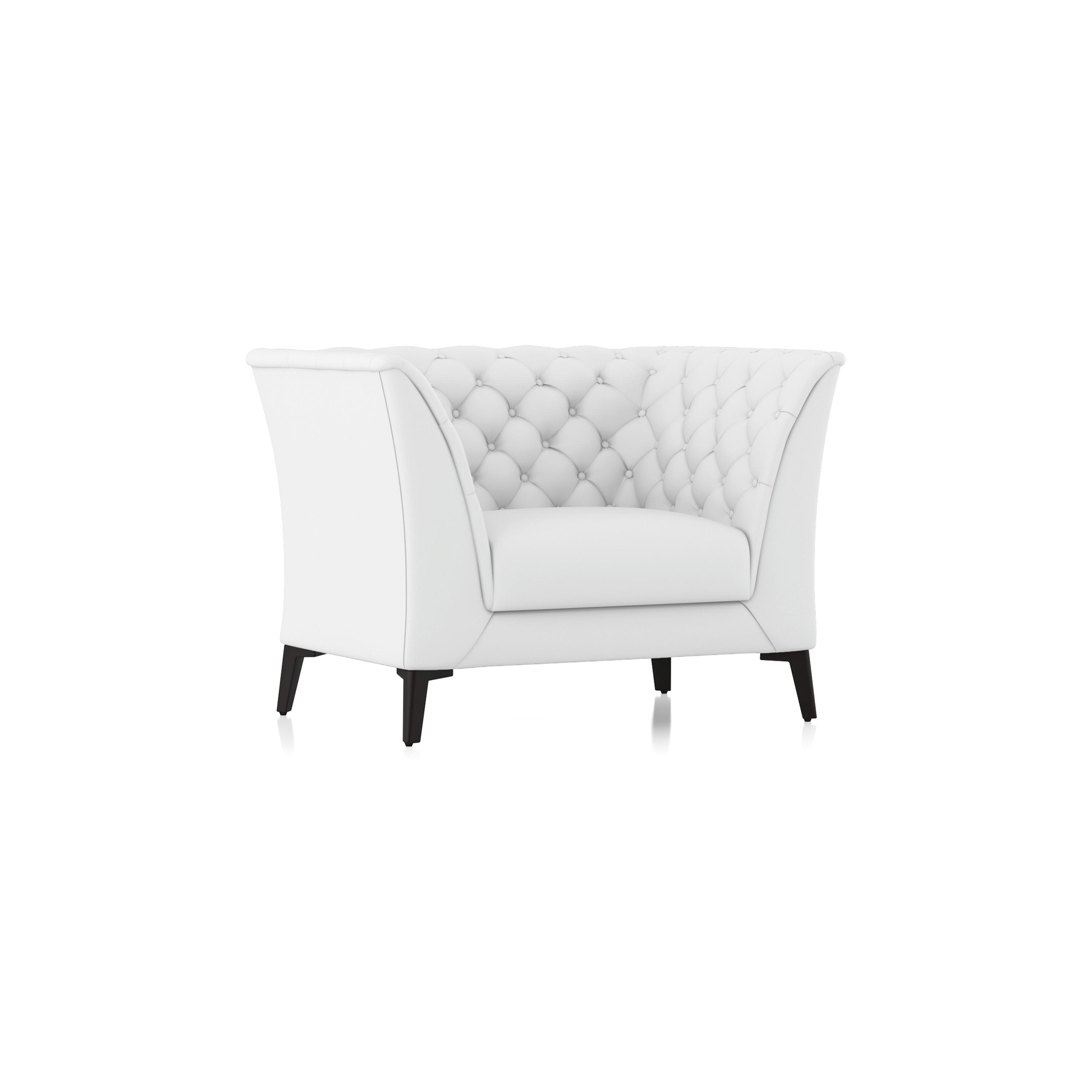 Weston 1 Seater Half Leather Sofa In Polaris