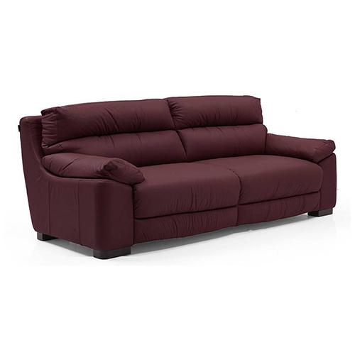 Thiene 3 Seater Leather Sofa in Wine Colour