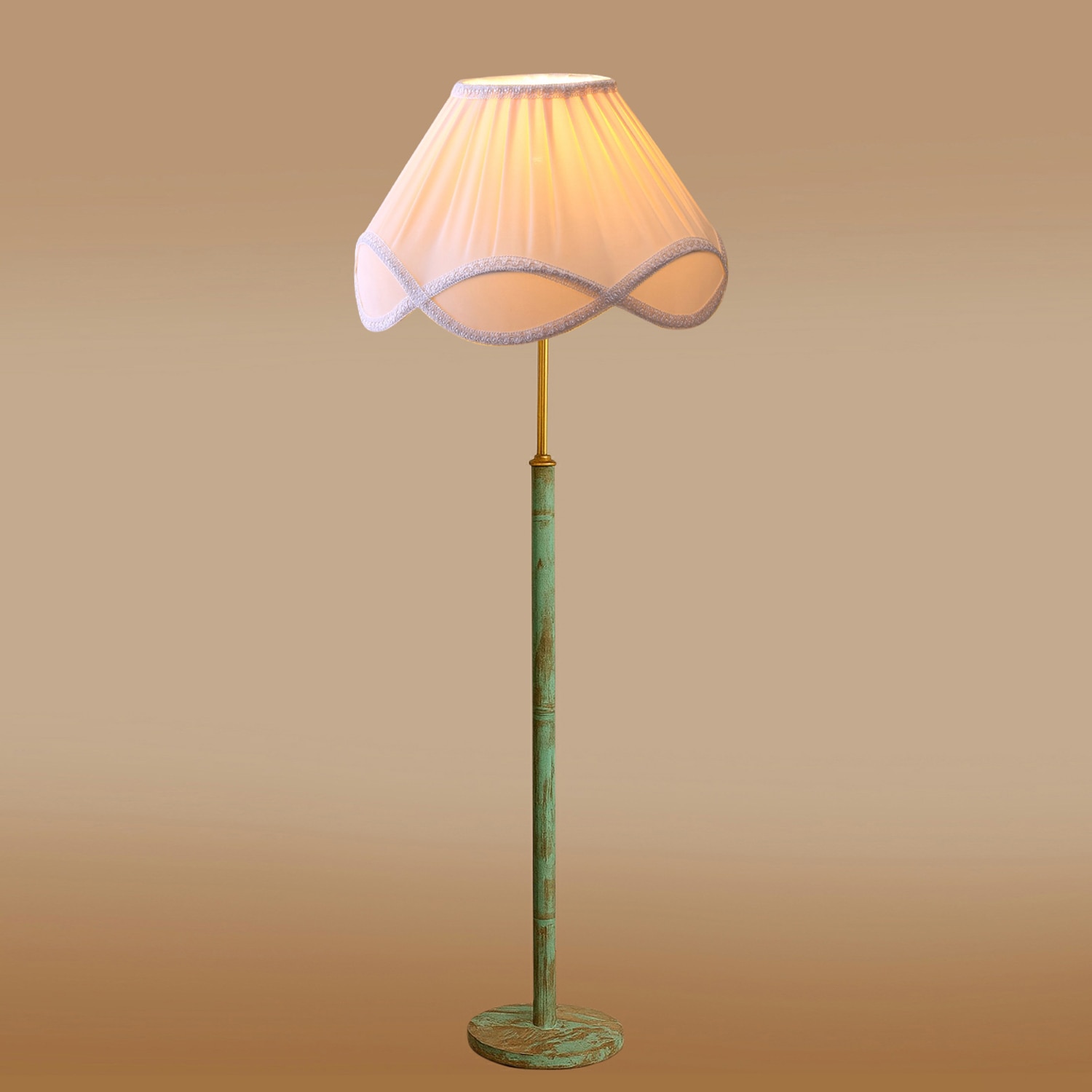 Devansh Wood & Metal Floor Lamp