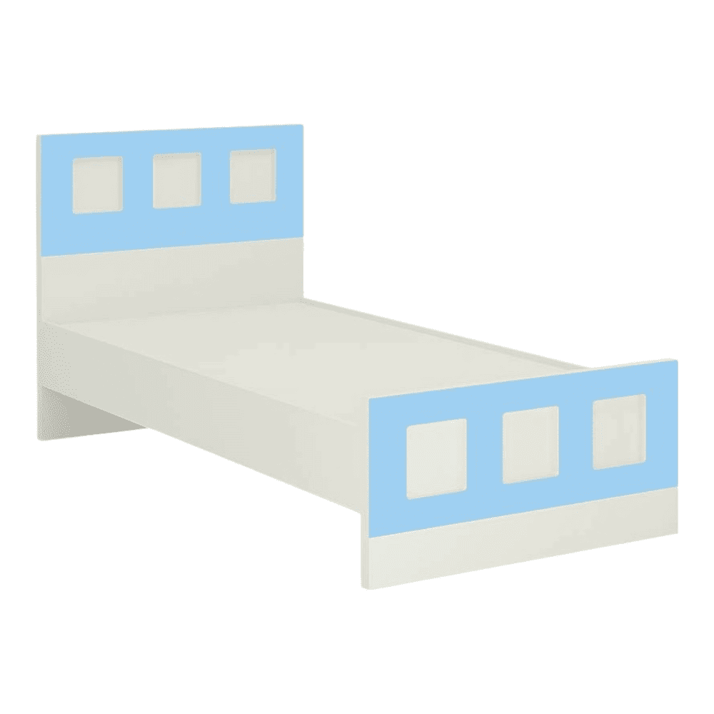 Cordoba Engineered Wood Box Bed in Blue Colour