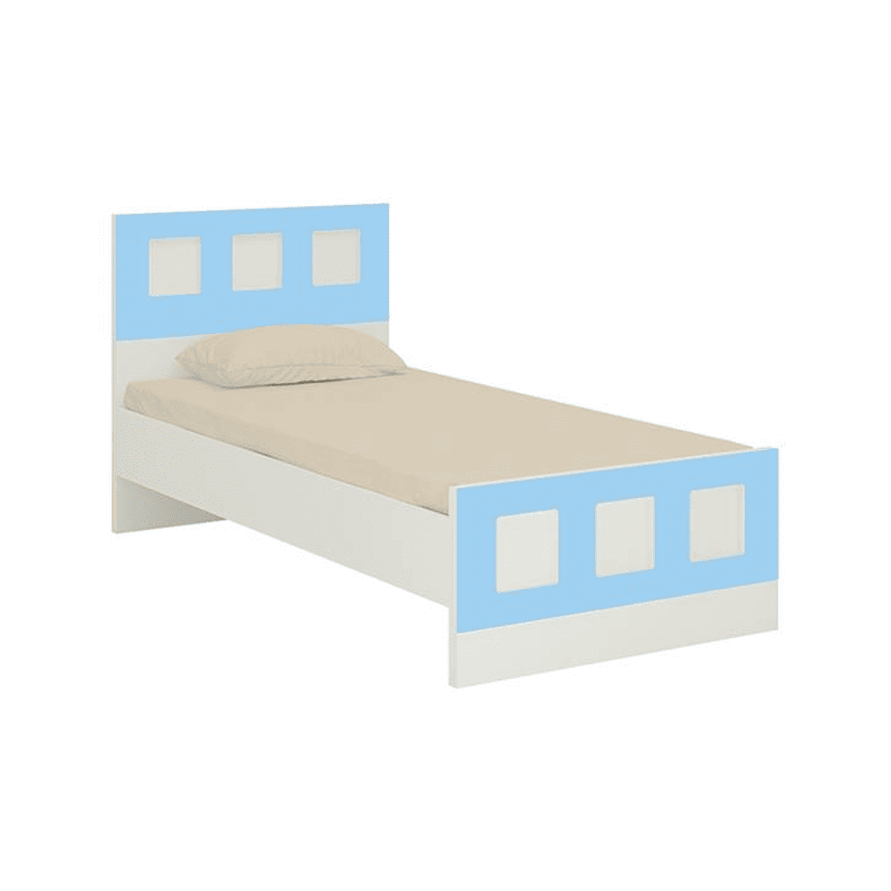 Cordoba Engineered Wood Box Bed in Blue Colour