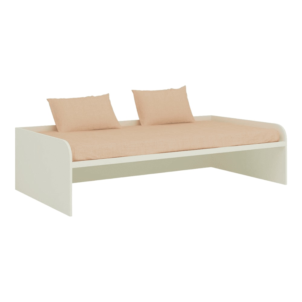 Celestia Engineered Wood Bed in Ivory Barbie Pink Colour