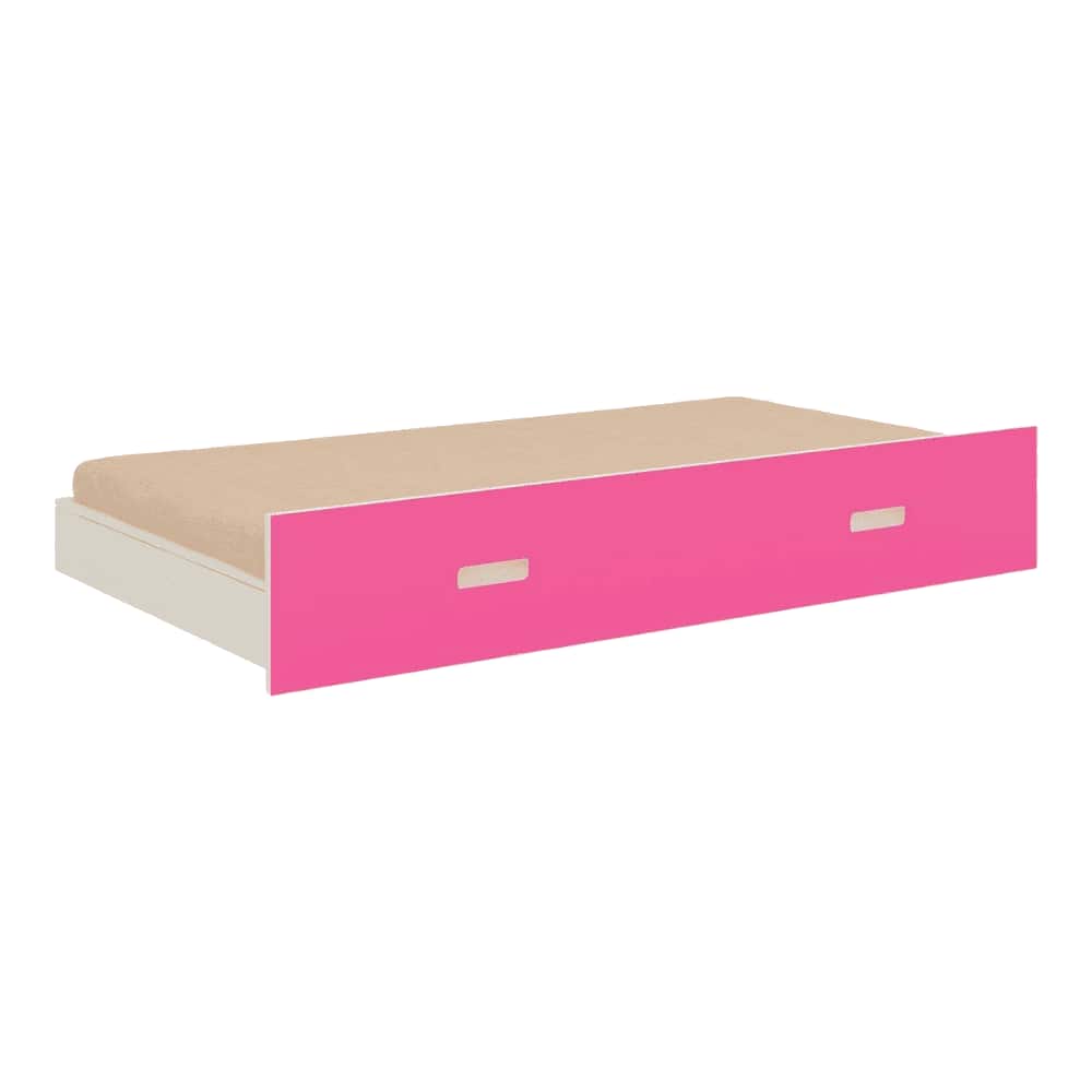 Celestia Engineered Wood Bed in Ivory Barbie Pink Colour