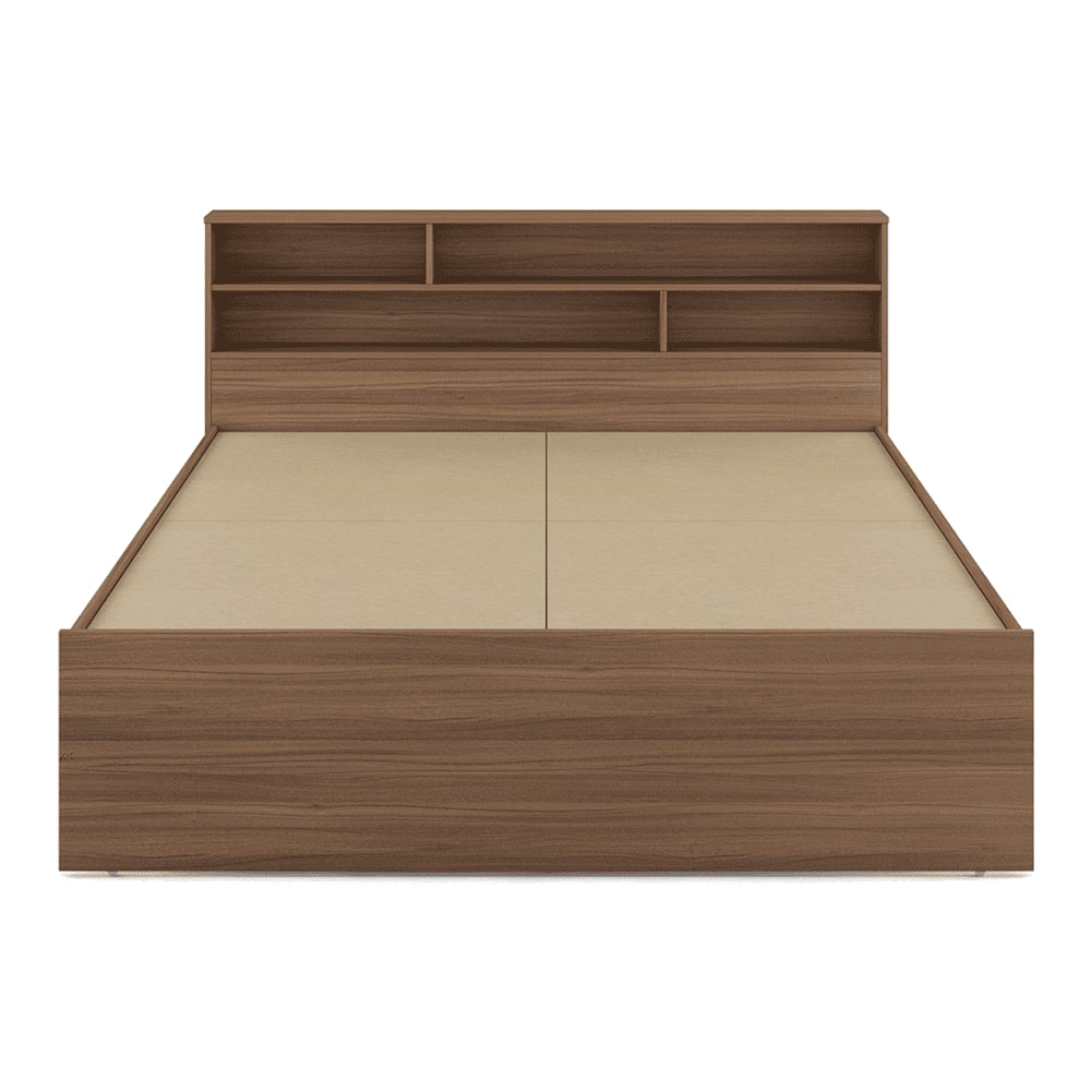 Knox Engineered Wood Queen Size Non Storage Bed In Exotic Teak Finish