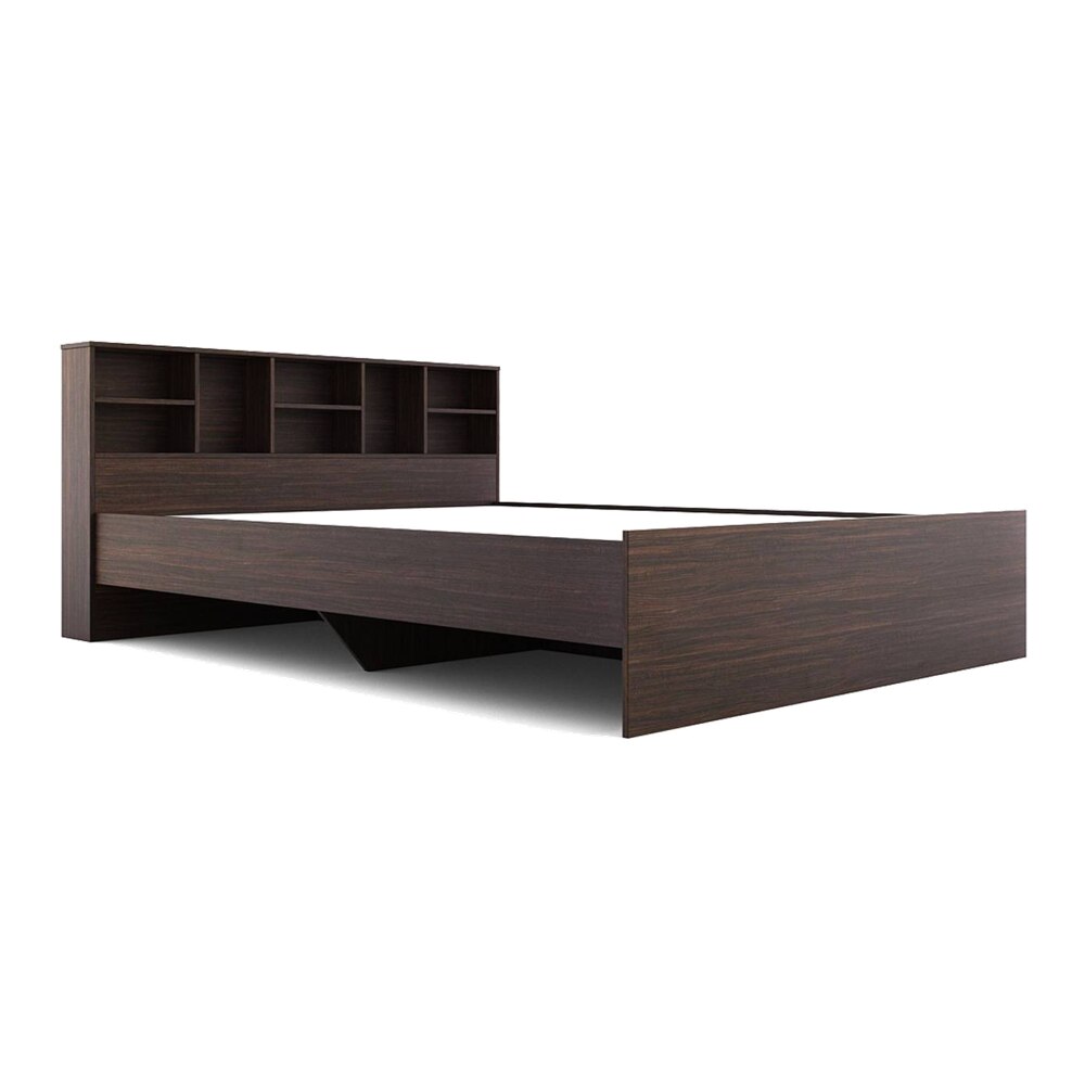 Nexon Queen Bed In Choco Walnut Finish