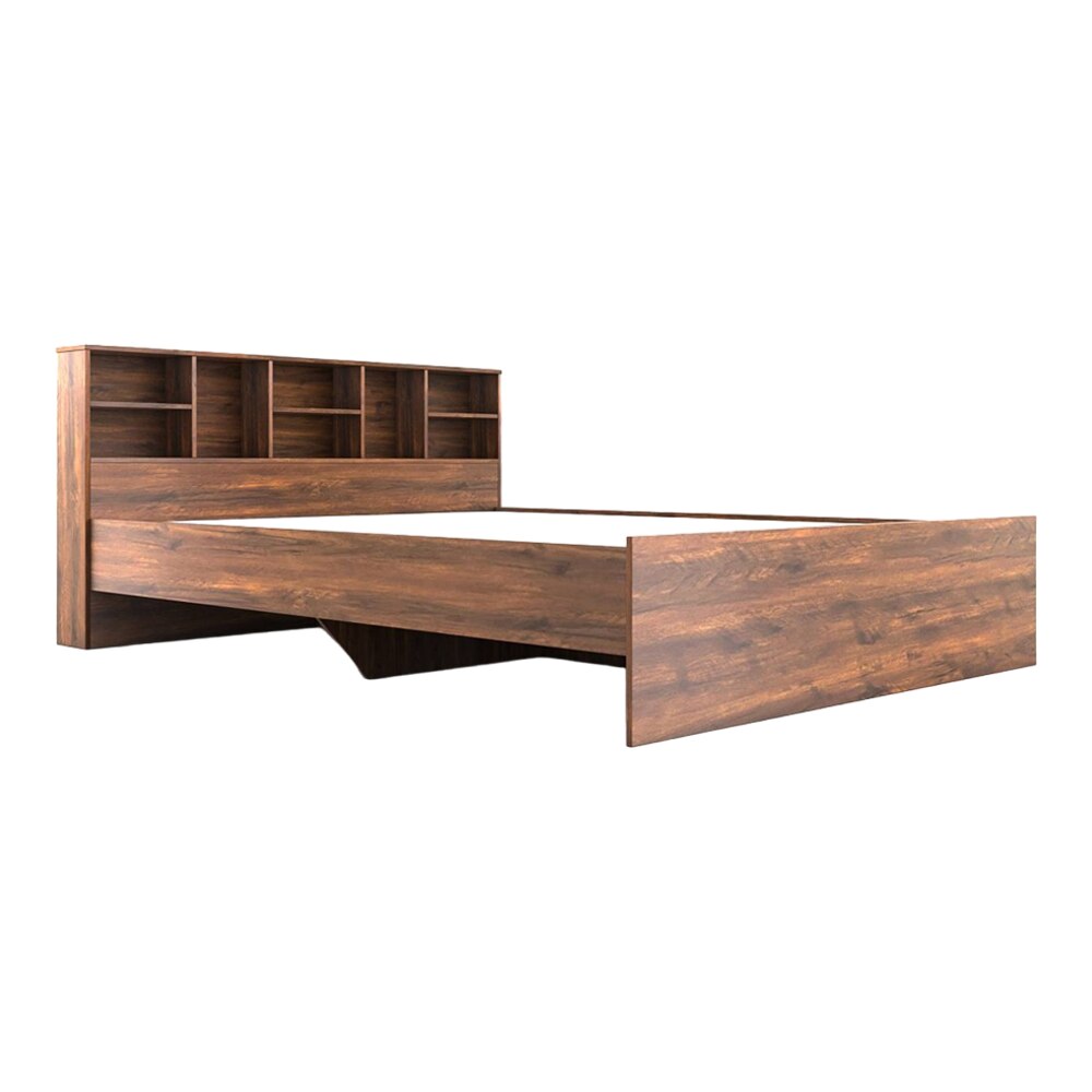 Nexon King Bed In Natural Teak Finish