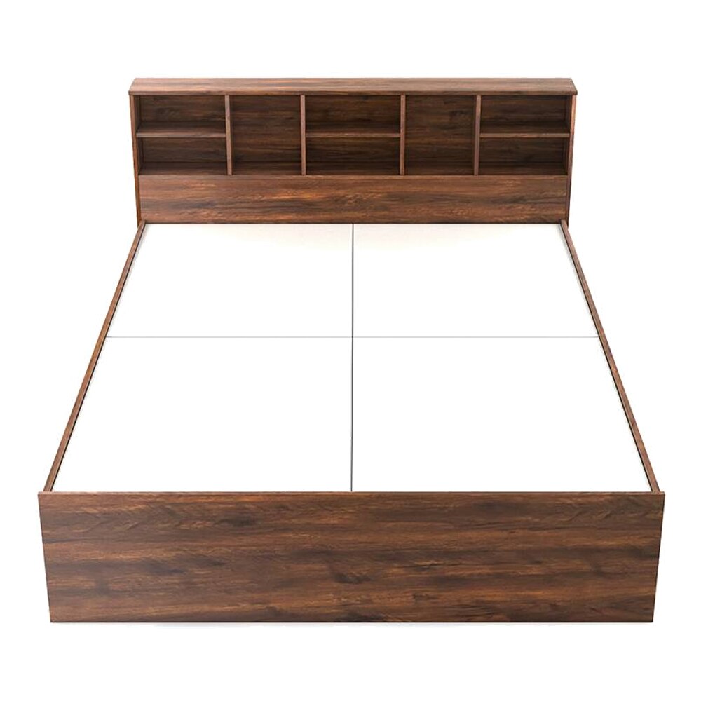 Nexon King Bed In Natural Teak Finish