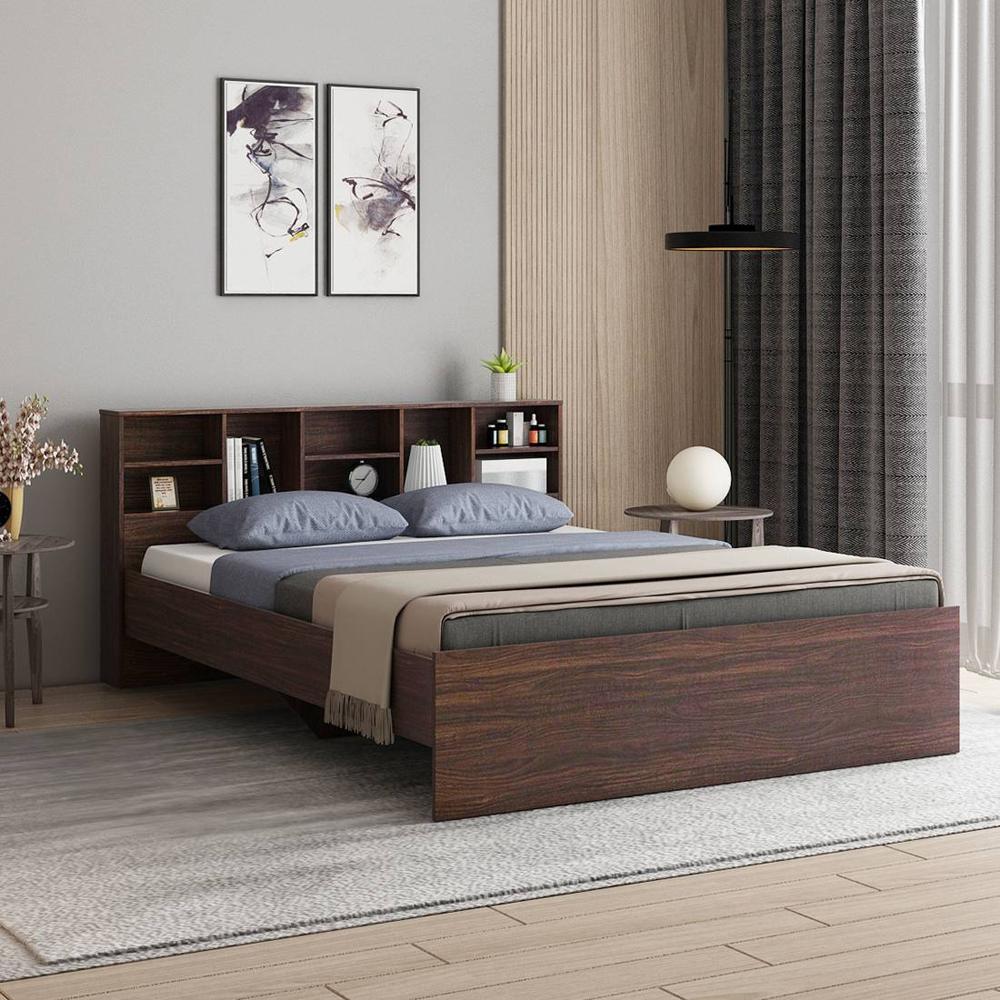 Nexon King Bed In Choco Walnut Color