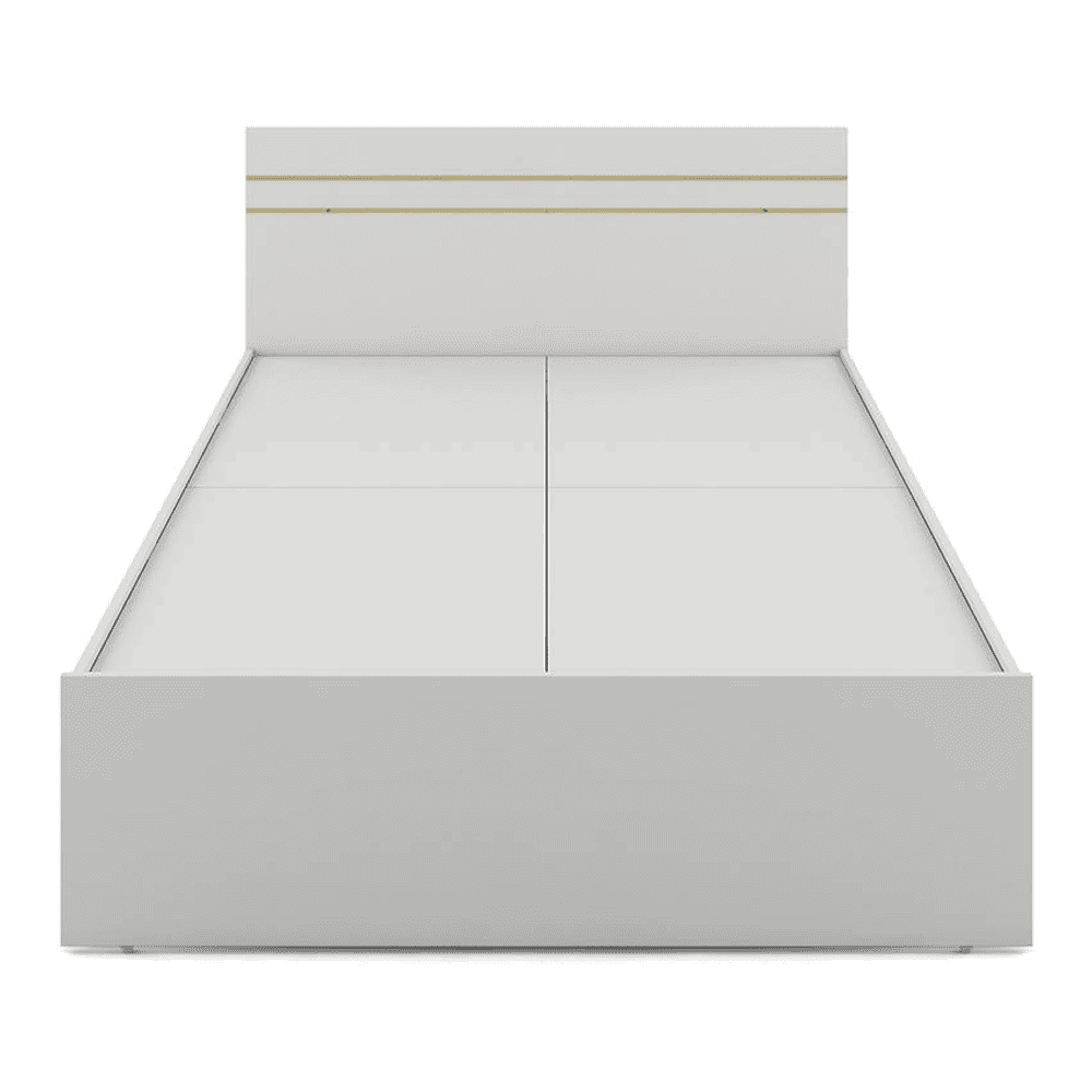 Kane Double Bed In Frosty White Color