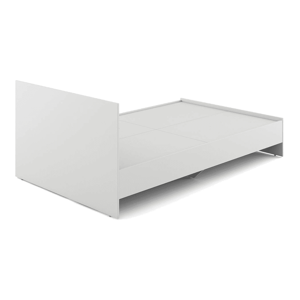 Kane Double Bed In Frosty White Color