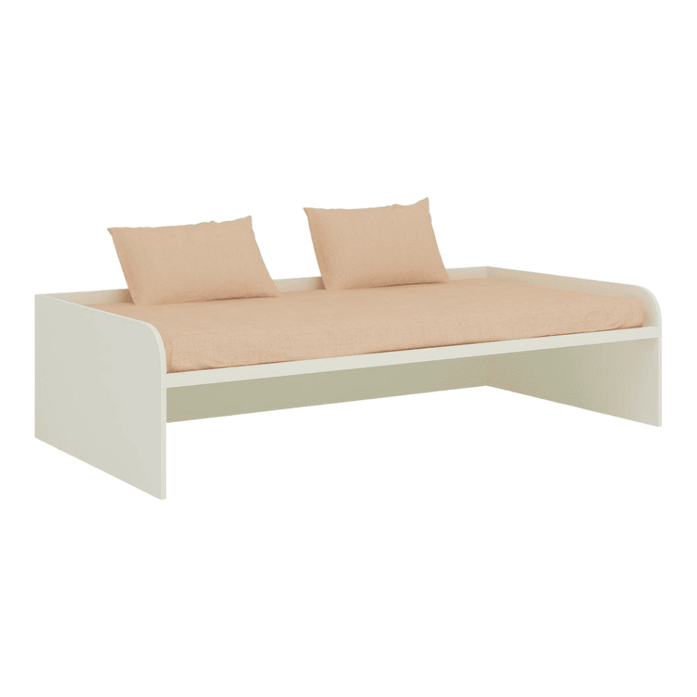 Celestia Engineered Wood Bed in Ivory Azure Blue Colour