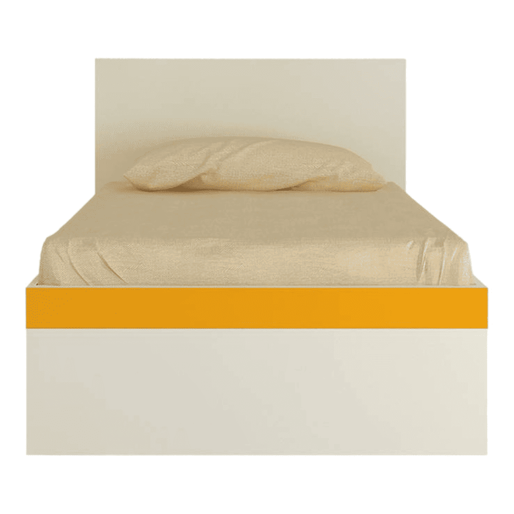Riga Engineered Wood Bed in Mango Yellow Colour