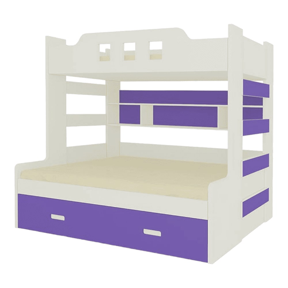Odessa Engineered Wood Storage Bunk Bed Lavender Purple