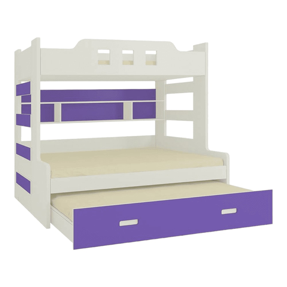 Odessa Engineered Wood Storage Bunk Bed Lavender Purple
