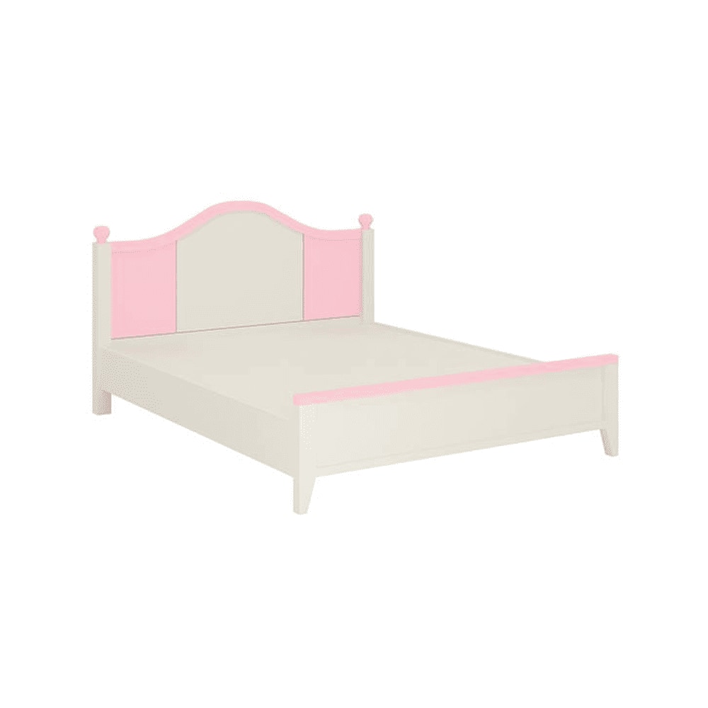 Victoria Solid Wood Bed in English Pink Colour