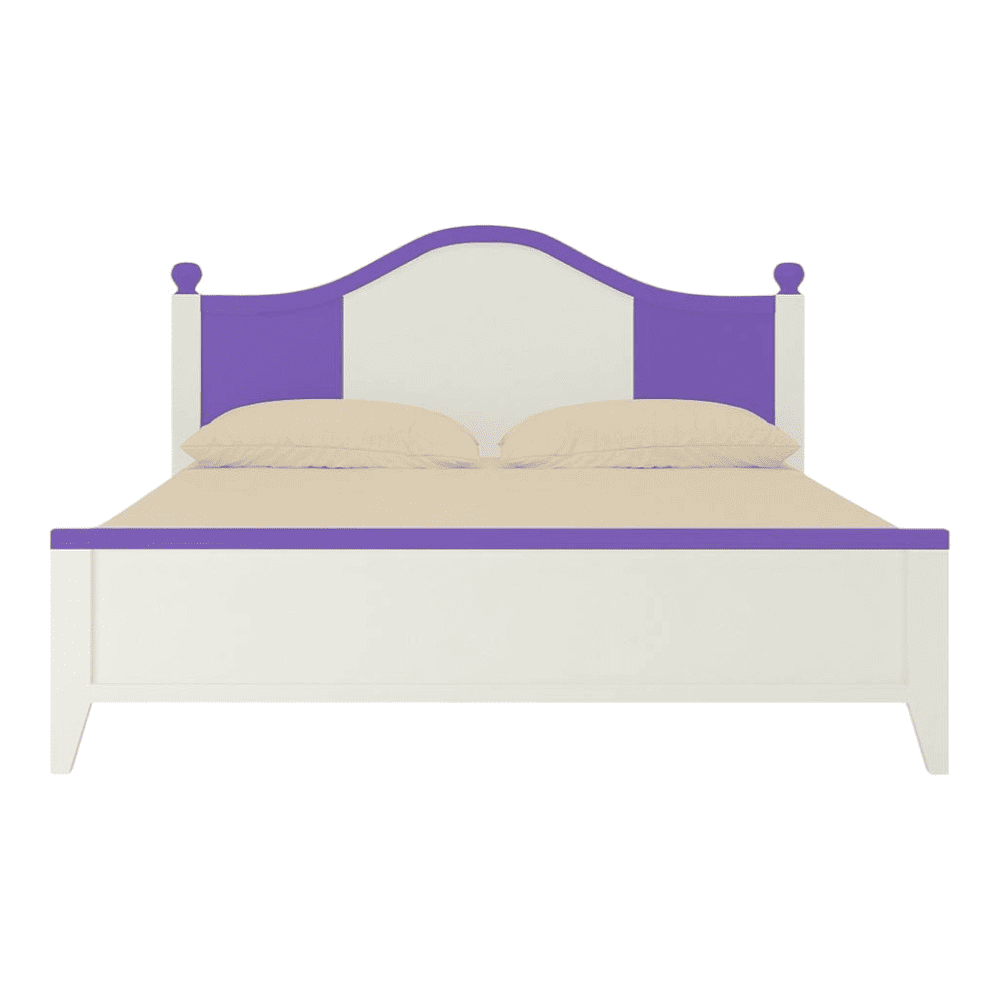 Victoria Solid Wood Bed in Lavender Purple Colour