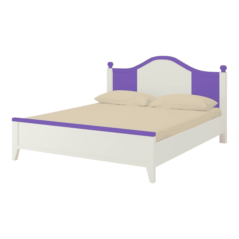Victoria Solid Wood Bed in Lavender Purple Colour