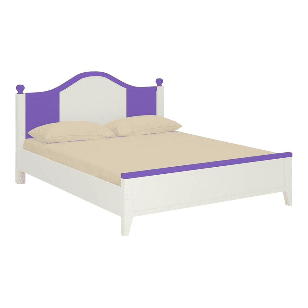 Victoria Solid Wood Bed in Lavender Purple Colour