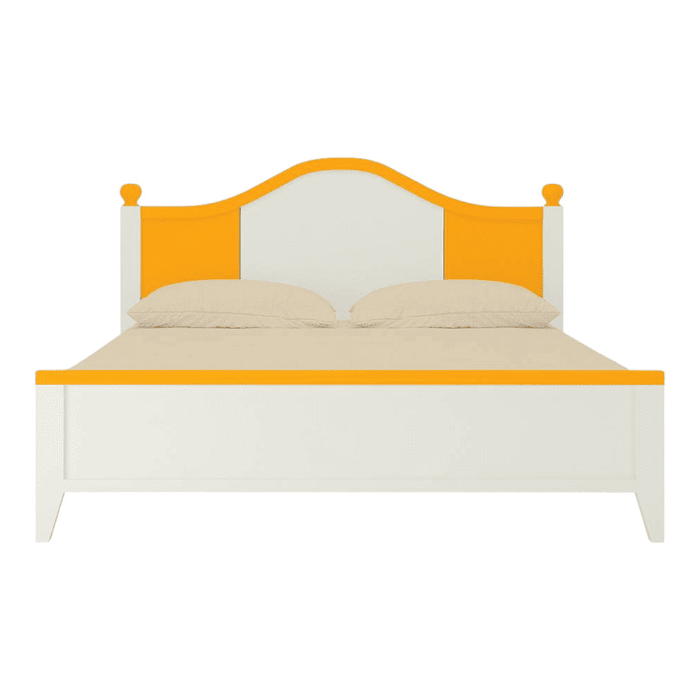 Victoria Solid Wood Bed in Mango Yellow Colour
