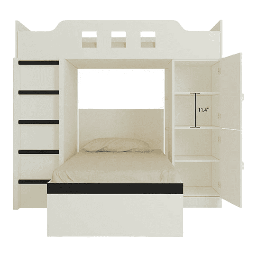 Siona Engineered Wood Box & Drawer Storage Bunk Bed Carbon Black