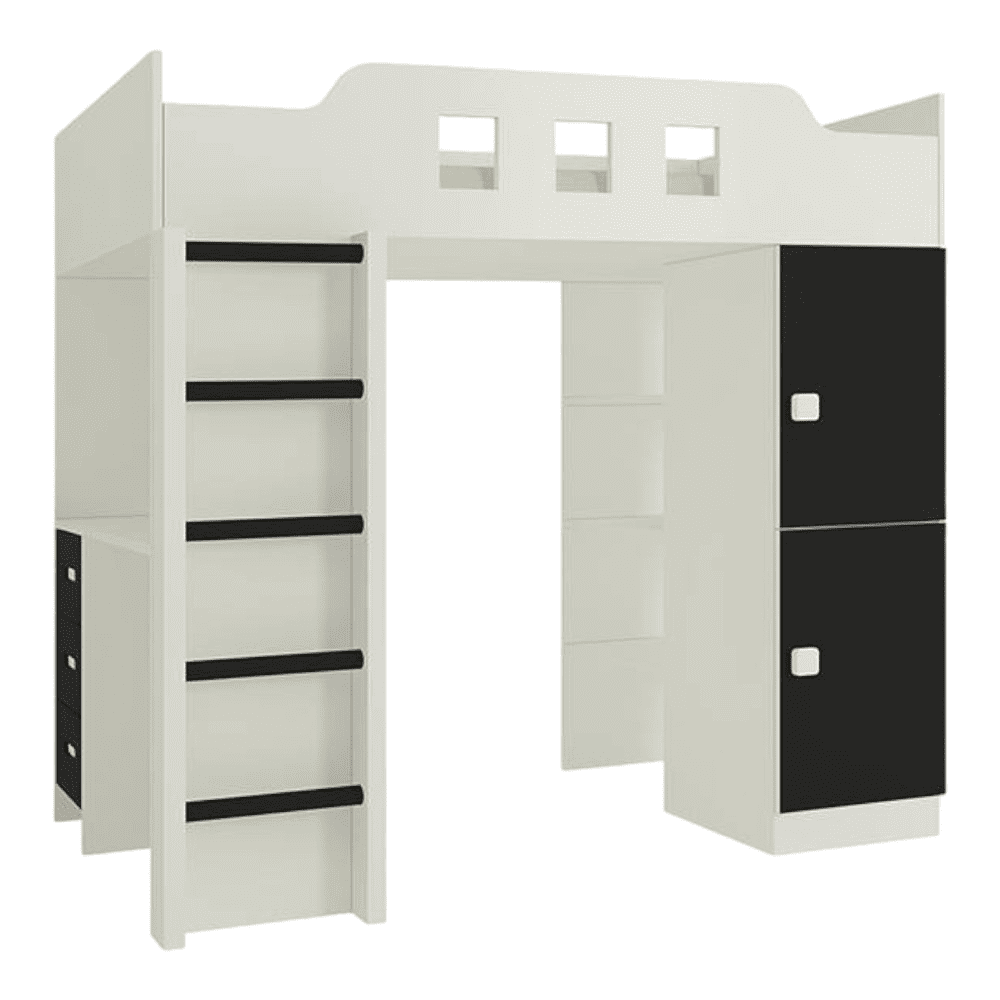 Siona Engineered Wood Box & Drawer Storage Bunk Bed Carbon Black