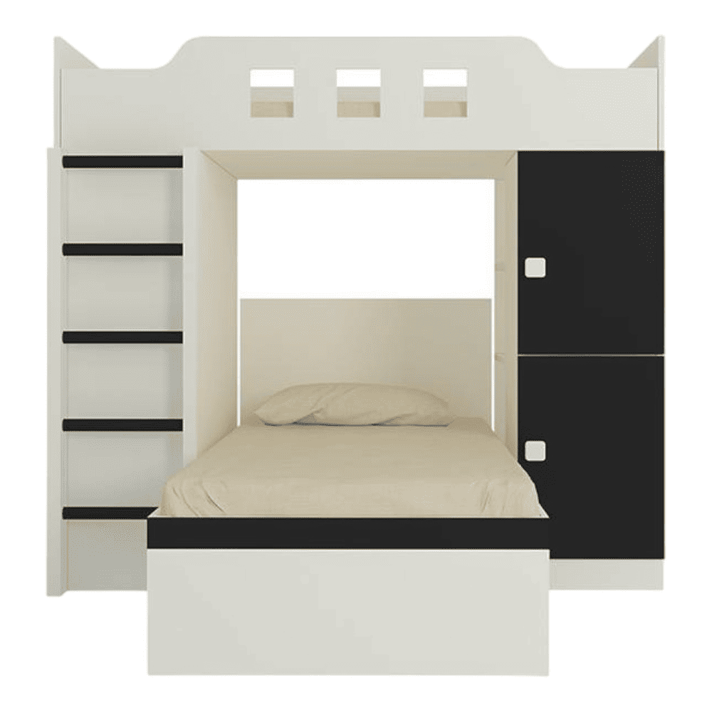 Siona Engineered Wood Box & Drawer Storage Bunk Bed Carbon Black