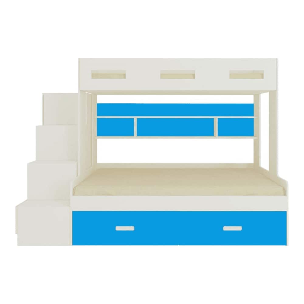 Austin Engineered Wood Box & Drawer Storage Bunk Bed Azure Blue