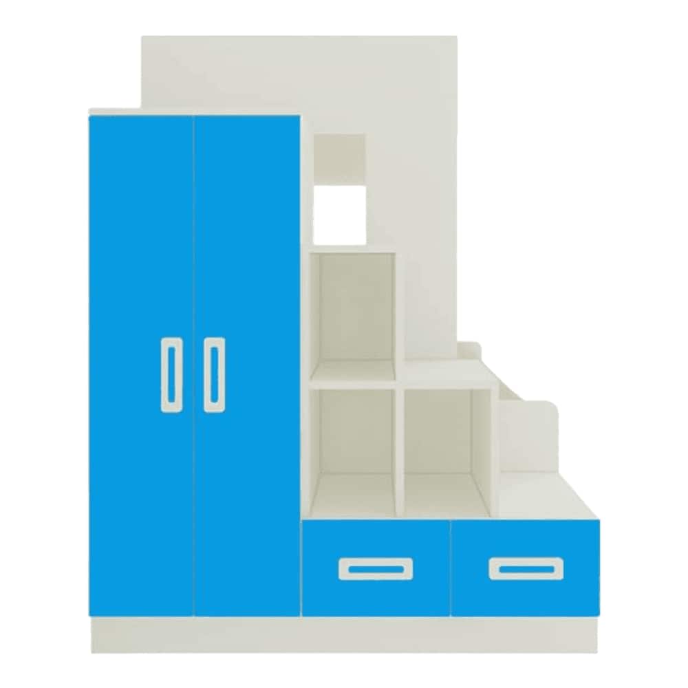 Austin Engineered Wood Box & Drawer Storage Bunk Bed Azure Blue