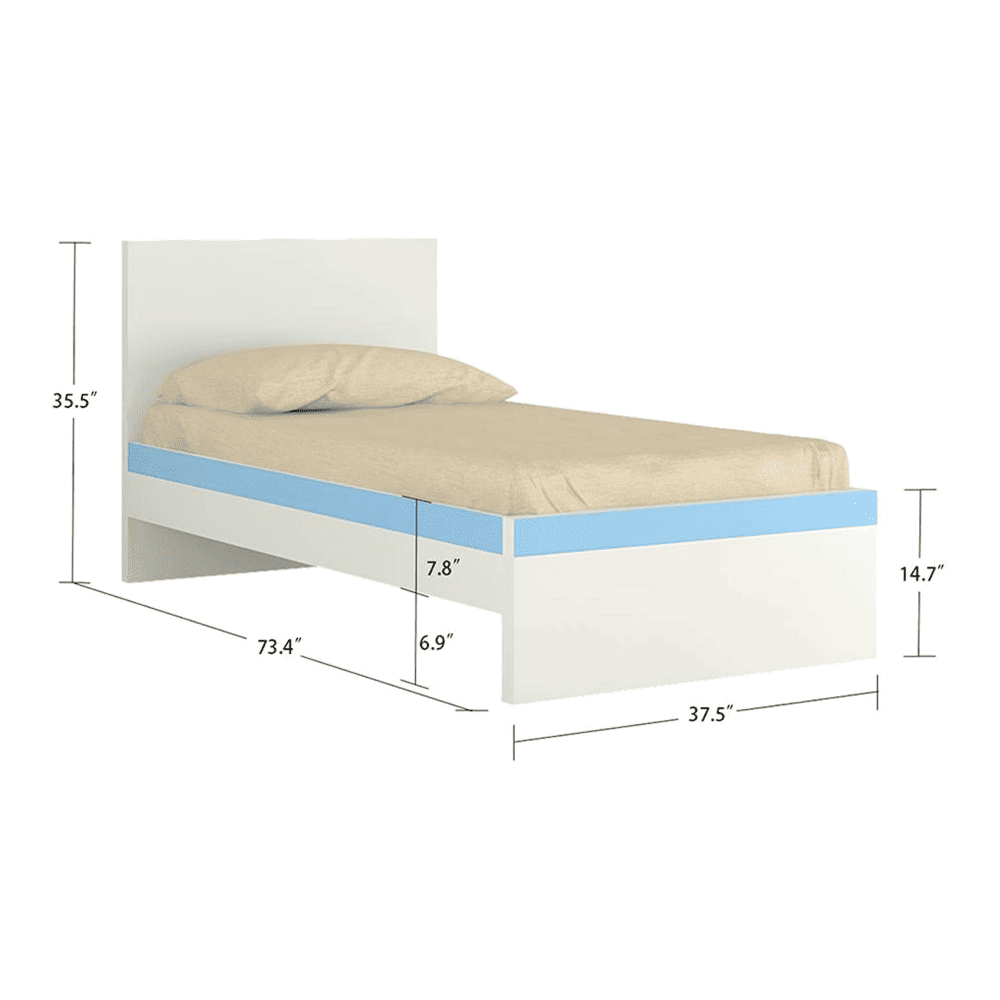 Siona Engineered Wood Box & Drawer Storage Bunk Bed Sky Blue