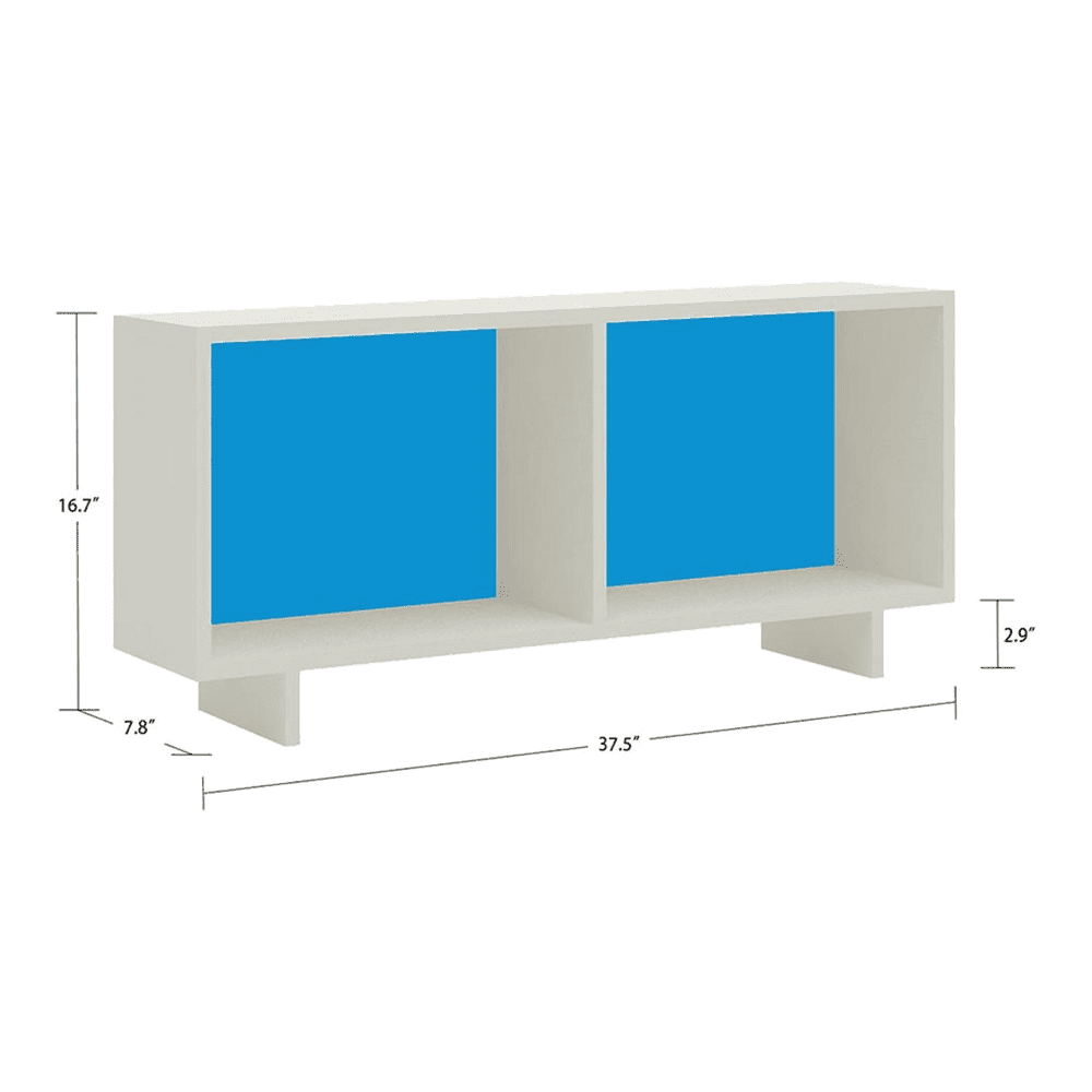 Minerva Engineered Wood Drawer Storage Bed in Blue Colour