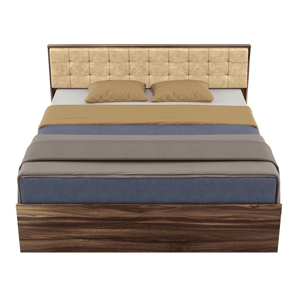 Alvin King Bed With Box Storage In Asian Walnut Color