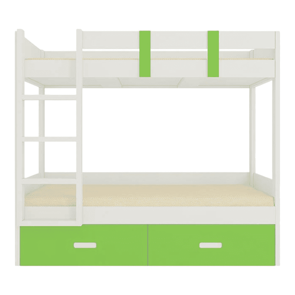 Adonica Engineered Wood Drawer Storage Bunk Bed Verdant Green