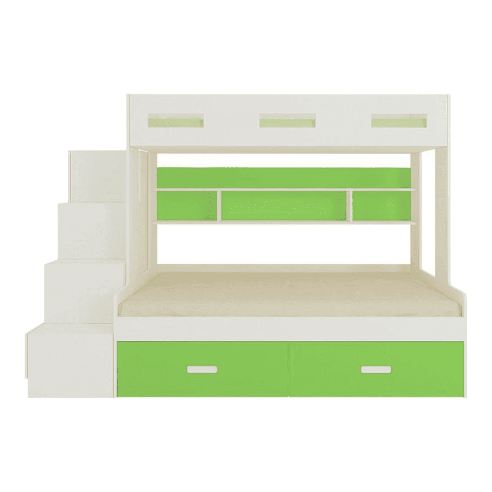 Austin Engineered Wood Box & Drawer Storage Bunk Bed Verdant Green