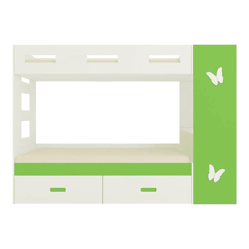 Rio Engineered Wood Box & Drawer Storage Bunk Bed Verdant Green